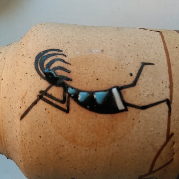 Art Decor Kokopelli Pottery Vase - Picture 10 of 13